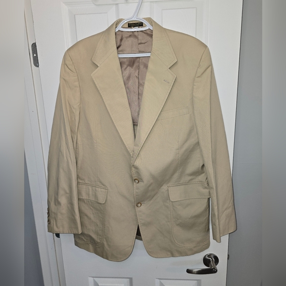 L.L. Bean Sport Khaki Sport Coat Blazer - Picture 1 of 6